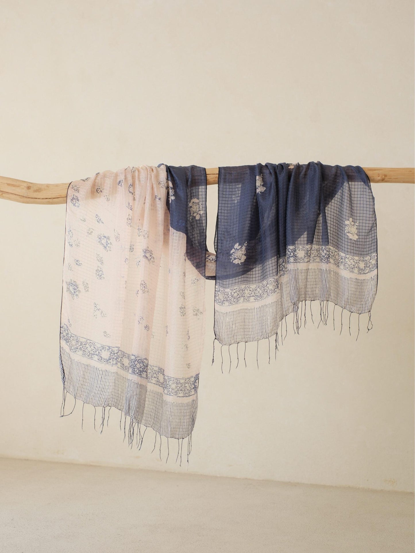 Batik Ratu - Selendang Sutra Batik - Selaras Blue