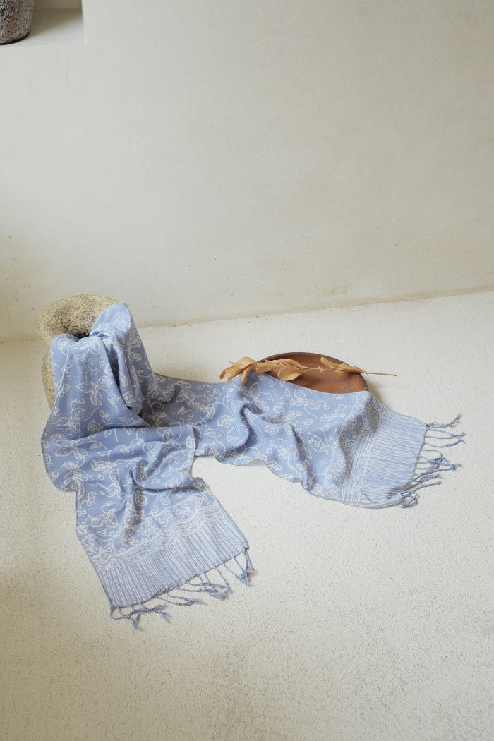 Scarf Batik TCGR Daun Rambat Grey