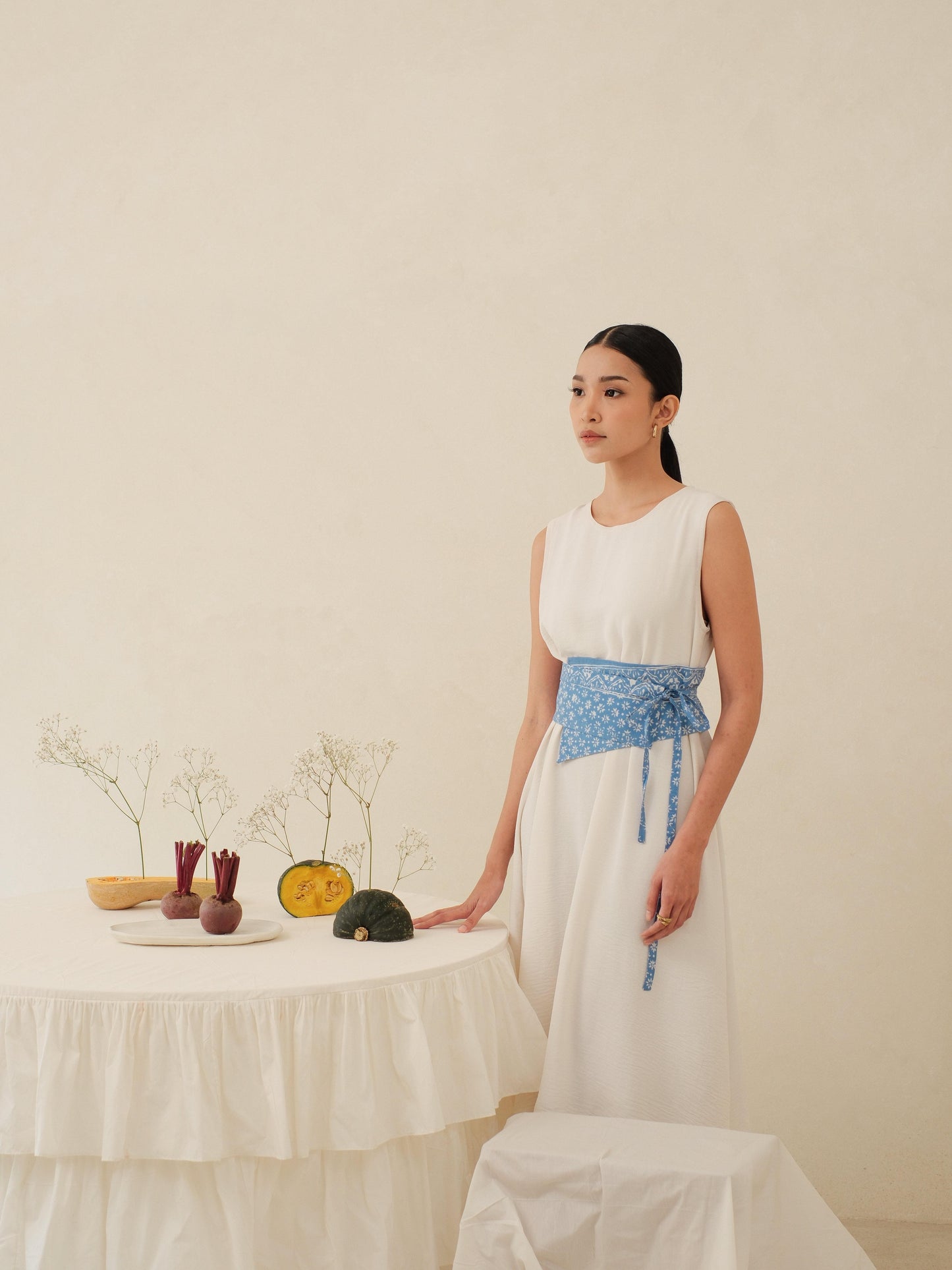 Ayla in Blue - Obi Belt Batik