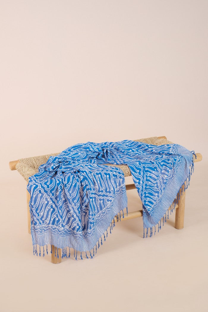 Selendang Batik TCB Parang 2 Blue - 80