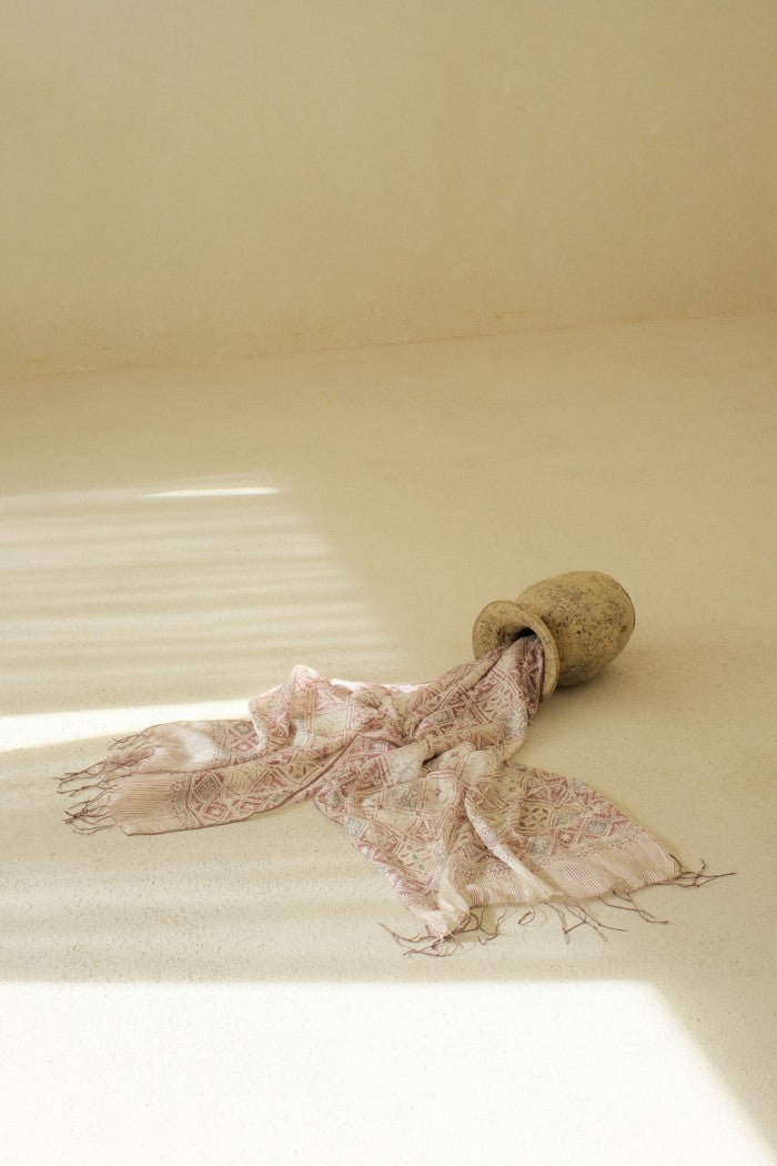 Bilik Kawung in Purple - Syal Batik Sutra - 55