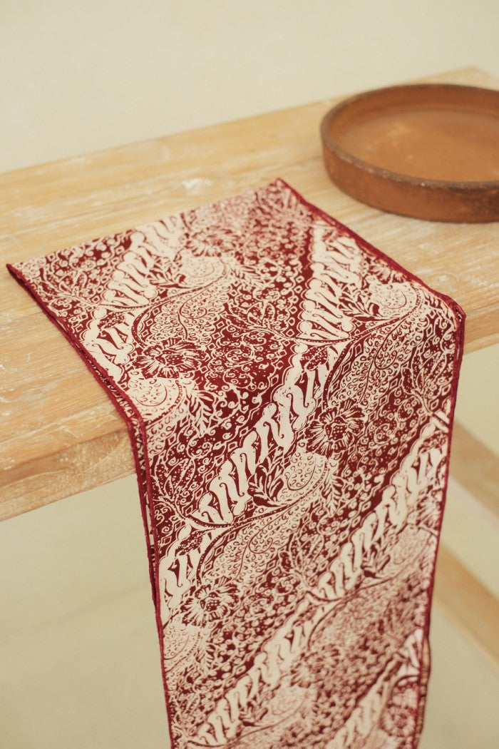 Scarf Batik TCN Parang Bunga Maroon