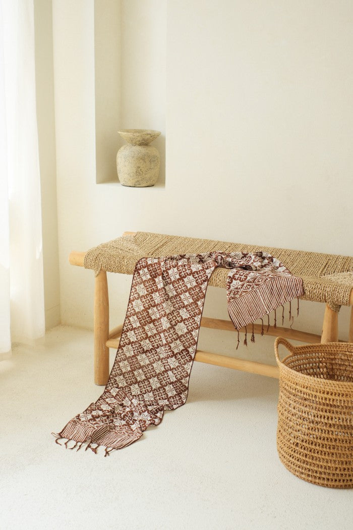 Scarf Batik TCR Kawung XO Brown
