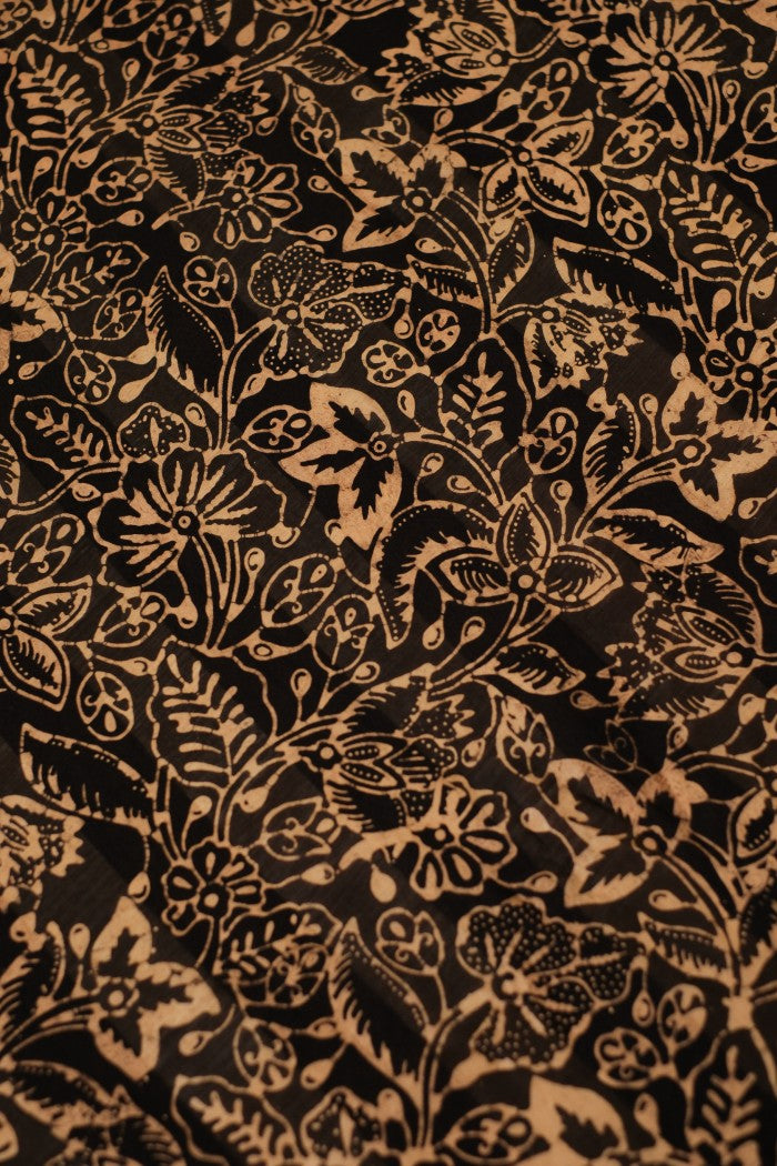 Selendang Sutra Batik - Daun Peacock - 90