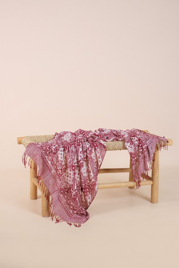 Selendang Batik TCN Sekar Jagad Maroon - 80