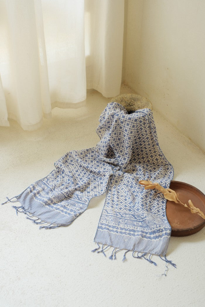 Scarf Batik TCGR Kawung Sen Grey