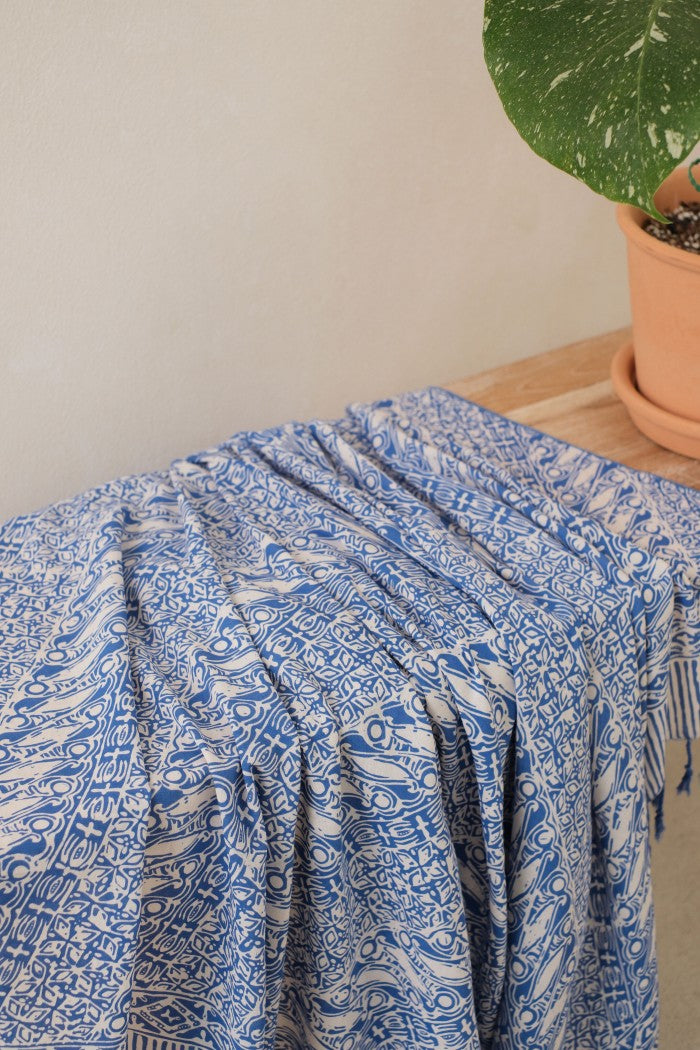 Selendang Batik TCB Parang Kawung Blue - 80