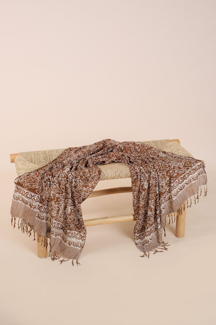 Selendang Batik TCR Mega Mendung Brown - 80