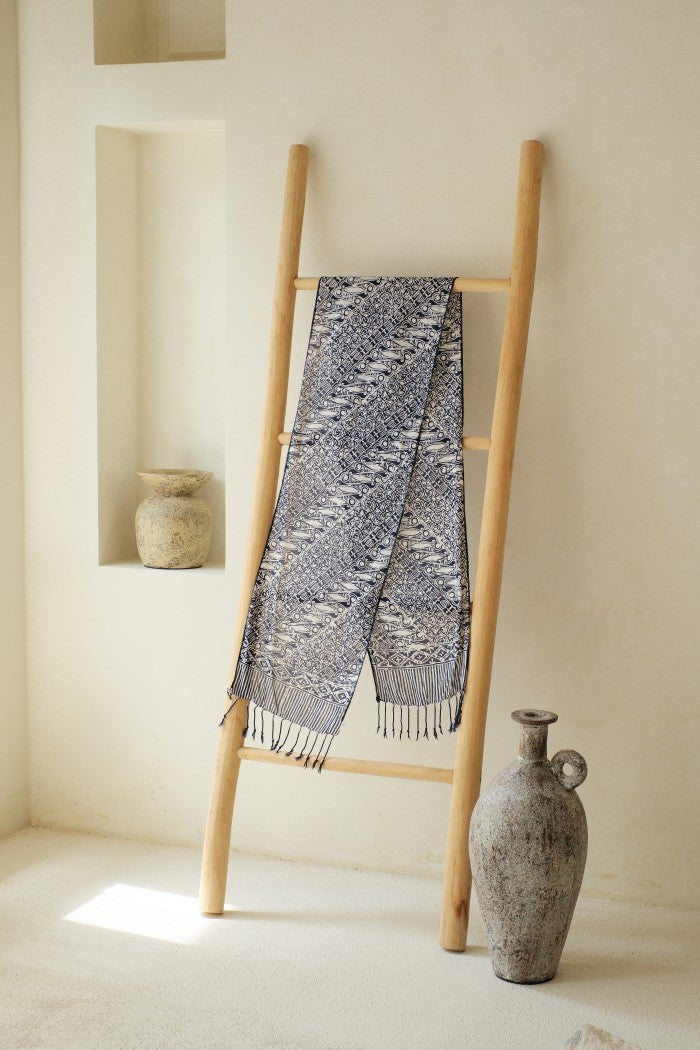 Scarf Batik TCC Parang Kawung Blue