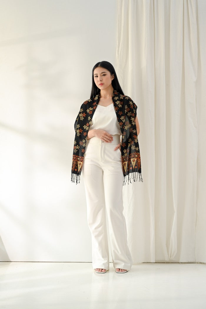 Scarf Batik Bunga Melati - Sogan | DNF