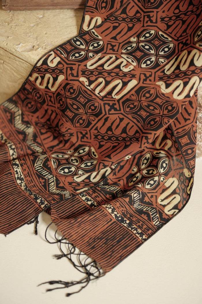 Scarf Batik Tambal Besar - Sogan | TCF