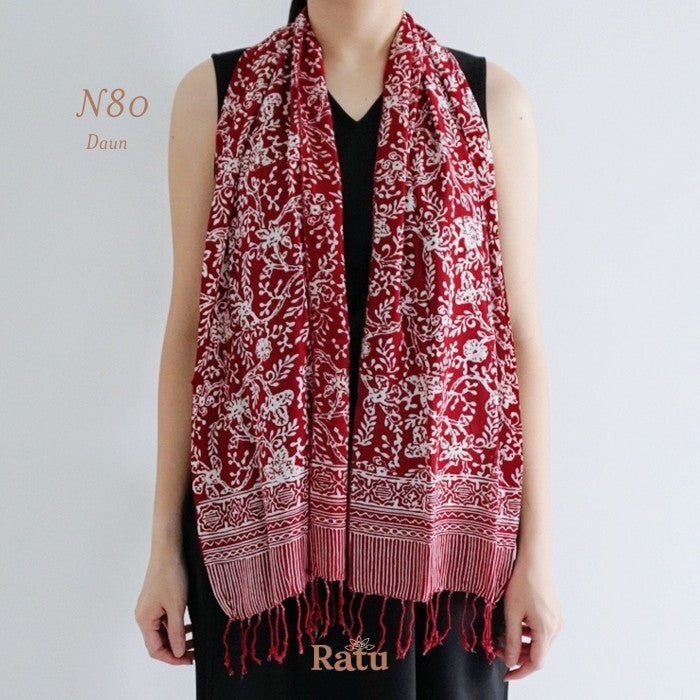 Scarf Batik N80 Maroon