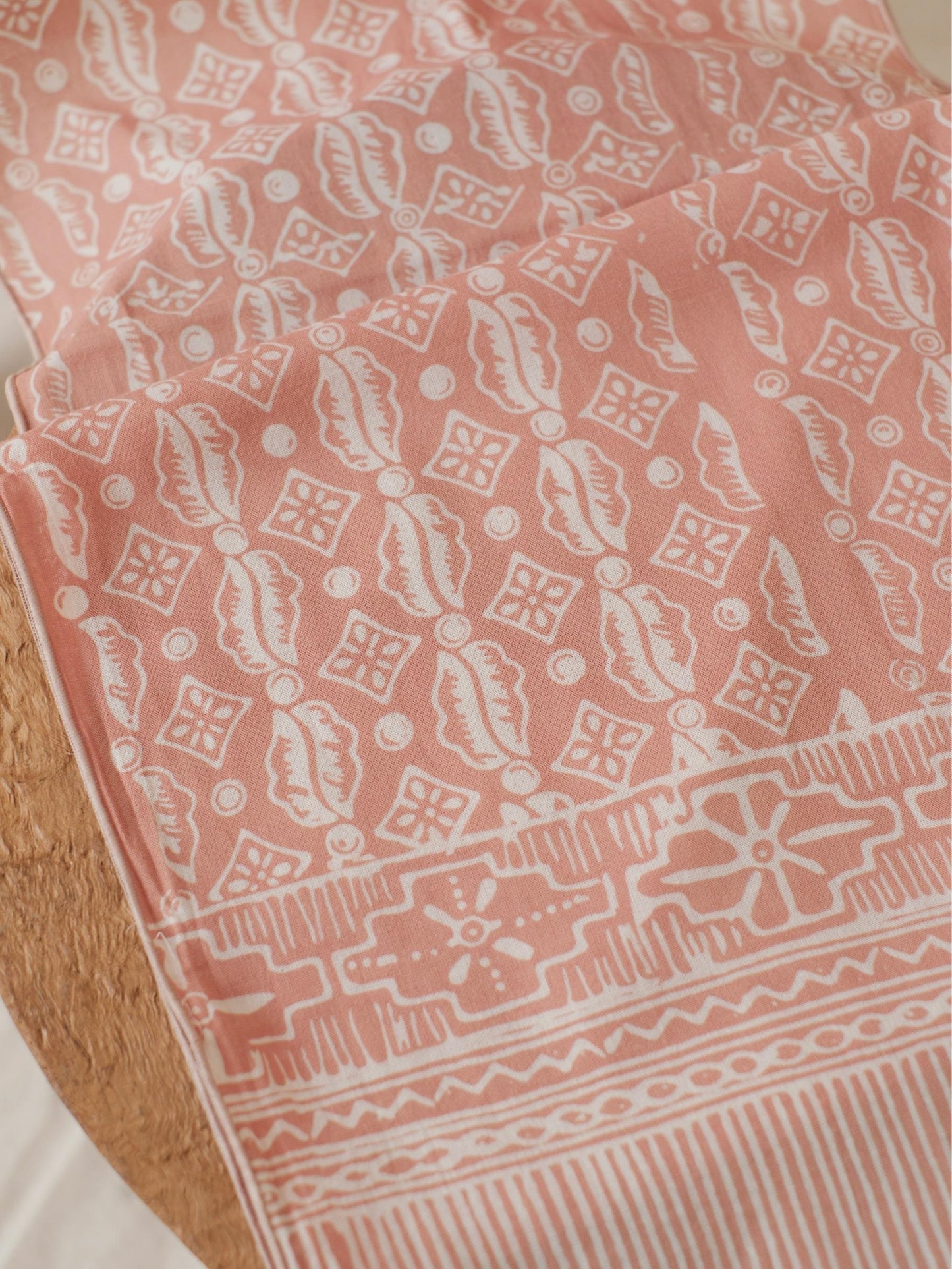 Scarf Batik Ceplok Wibowo - Cream