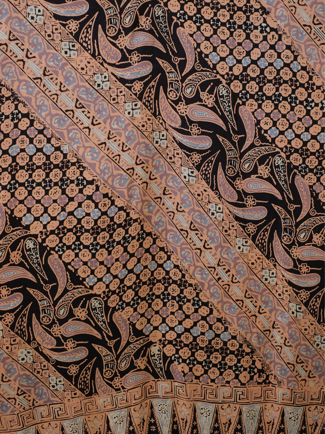 Selendang Sutra Batik Tulis - Swarna Truntum - Dark Blue