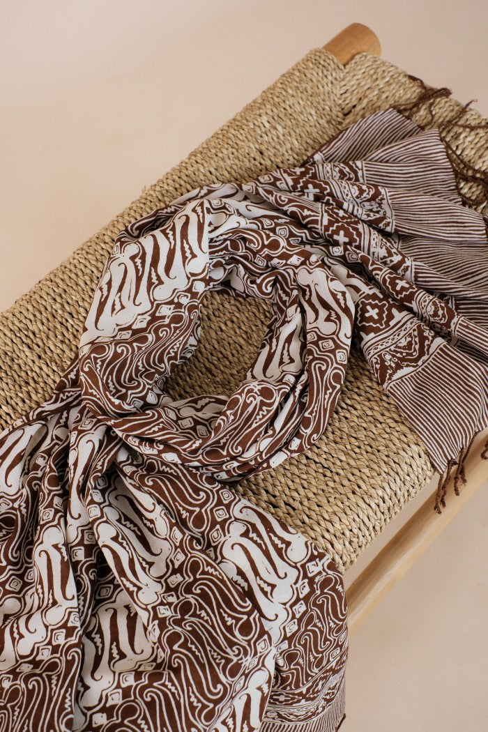 Selendang Batik TCR Parang Brown - 80
