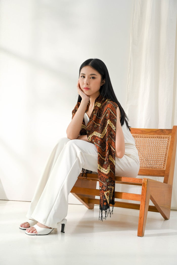 Scarf Batik Parang Kelok - Sogan | DNF