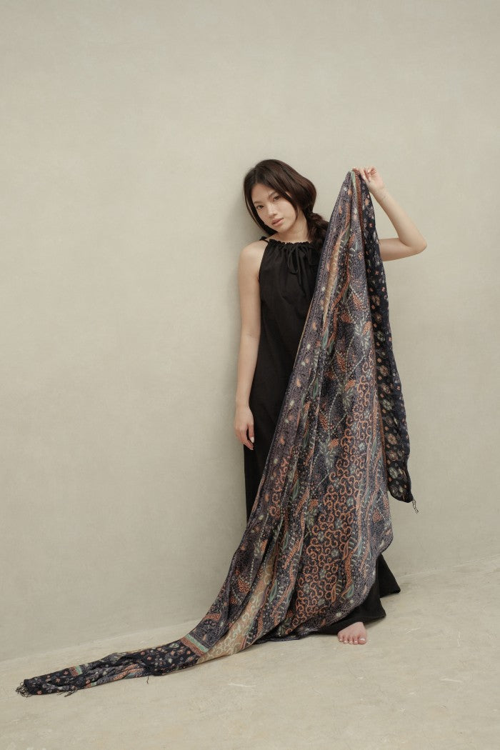 Selendang Sutra Batik Tulis - Sangga Langit - Blue