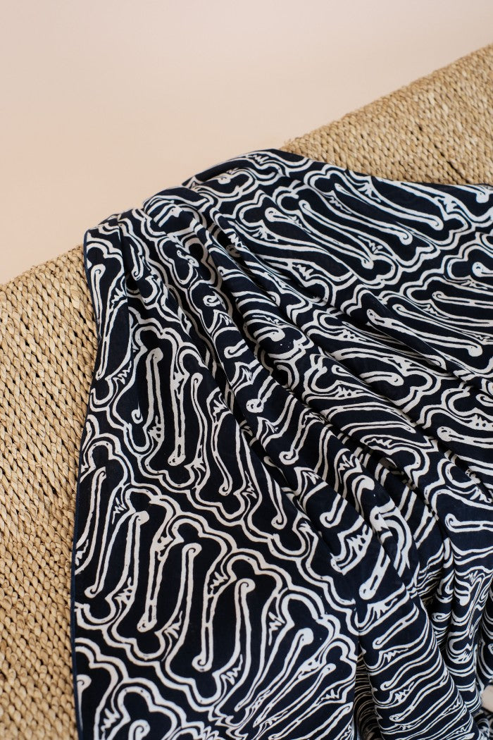 Selendang Batik TCE Parang 2 Black - 80