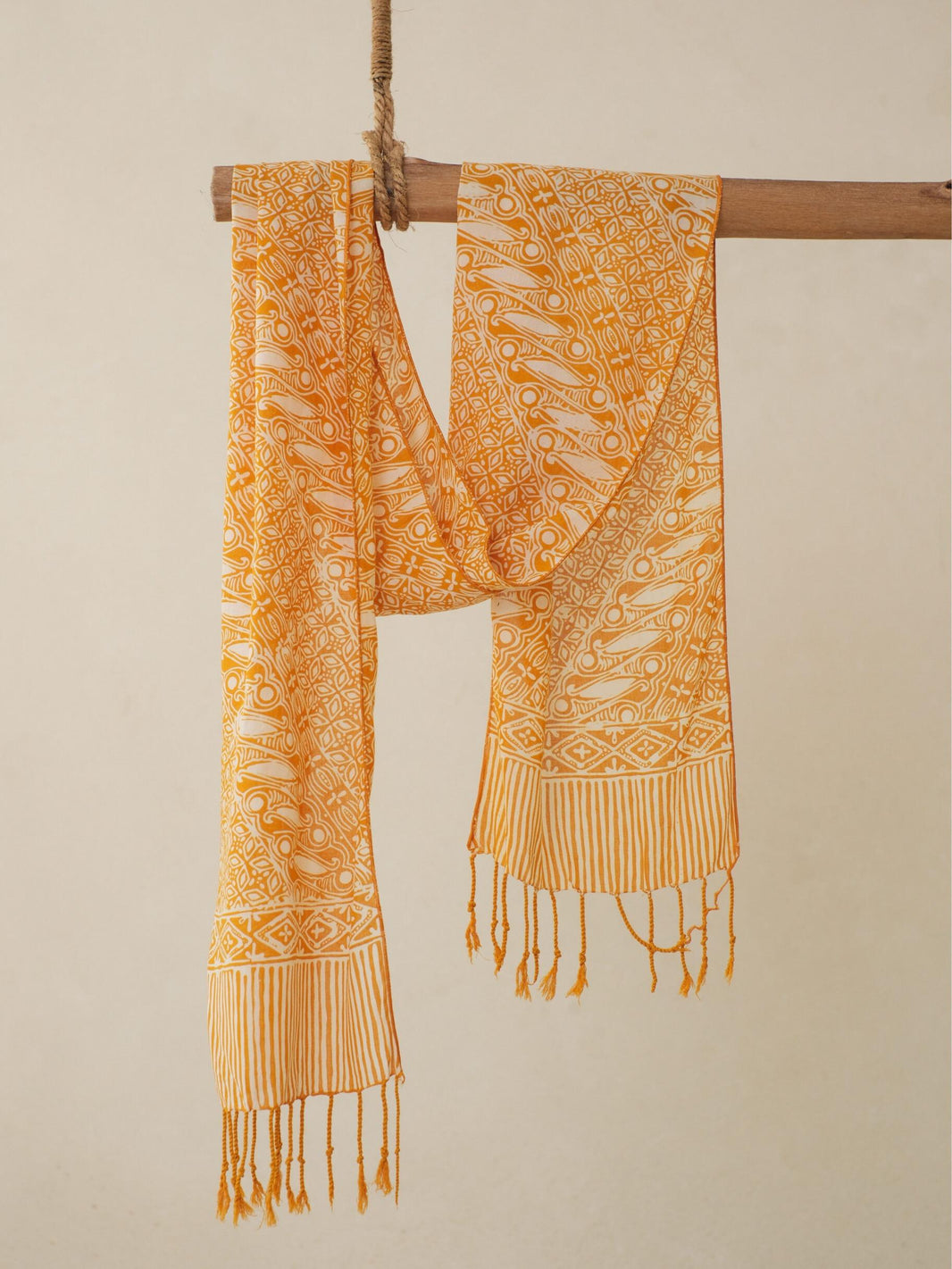 Batik Ratu - Scarf Batik TCK Parang Kawung - Yellow