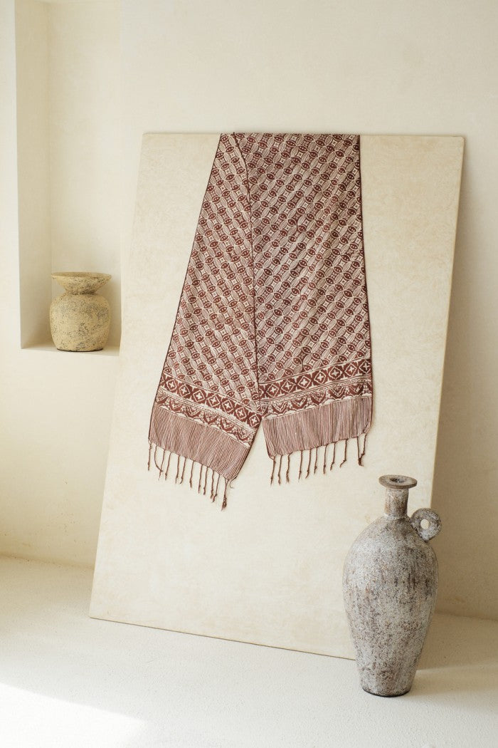 Scarf Batik TCR Kawung Bribil Brown