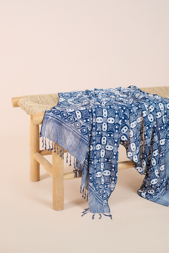 Selendang Batik TCC Kawung Blue - 80
