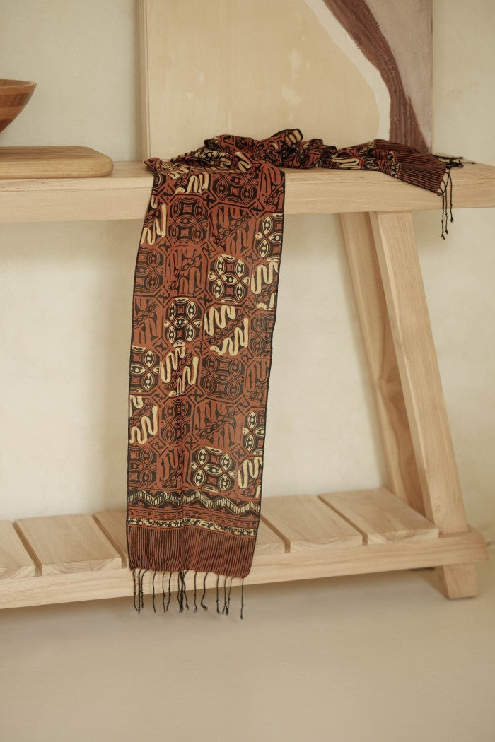 Scarf Batik Tambal Besar - Sogan | TCF