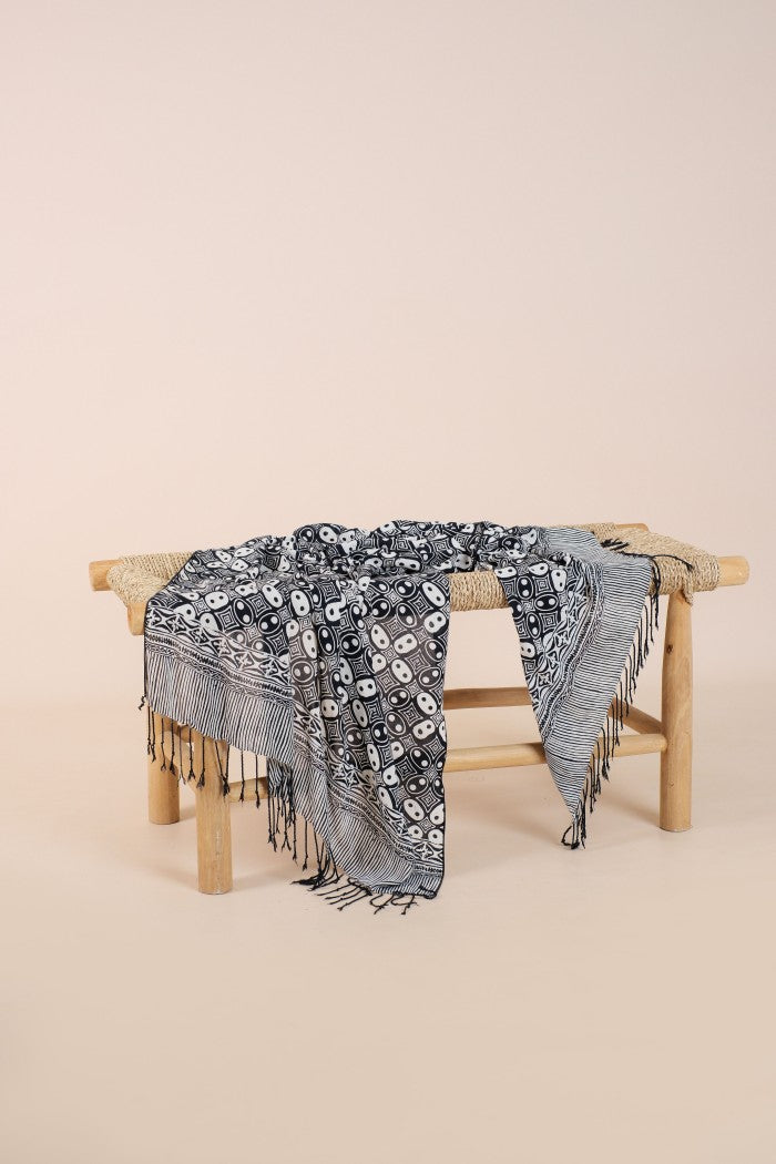 Selendang Batik TCE Kawung Black - 80