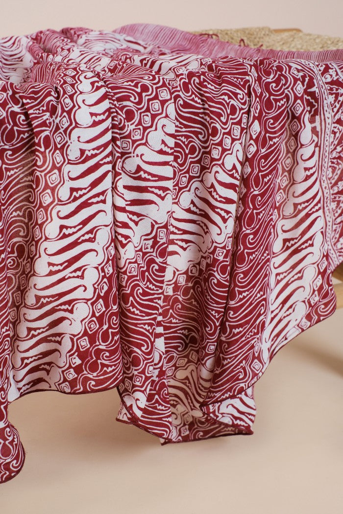 Selendang Batik TCN Parang Maroon - 80