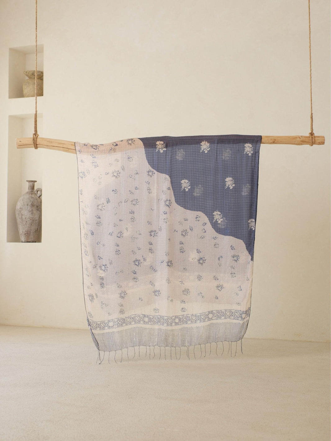 Batik Ratu - Selendang Sutra Batik - Selaras Blue