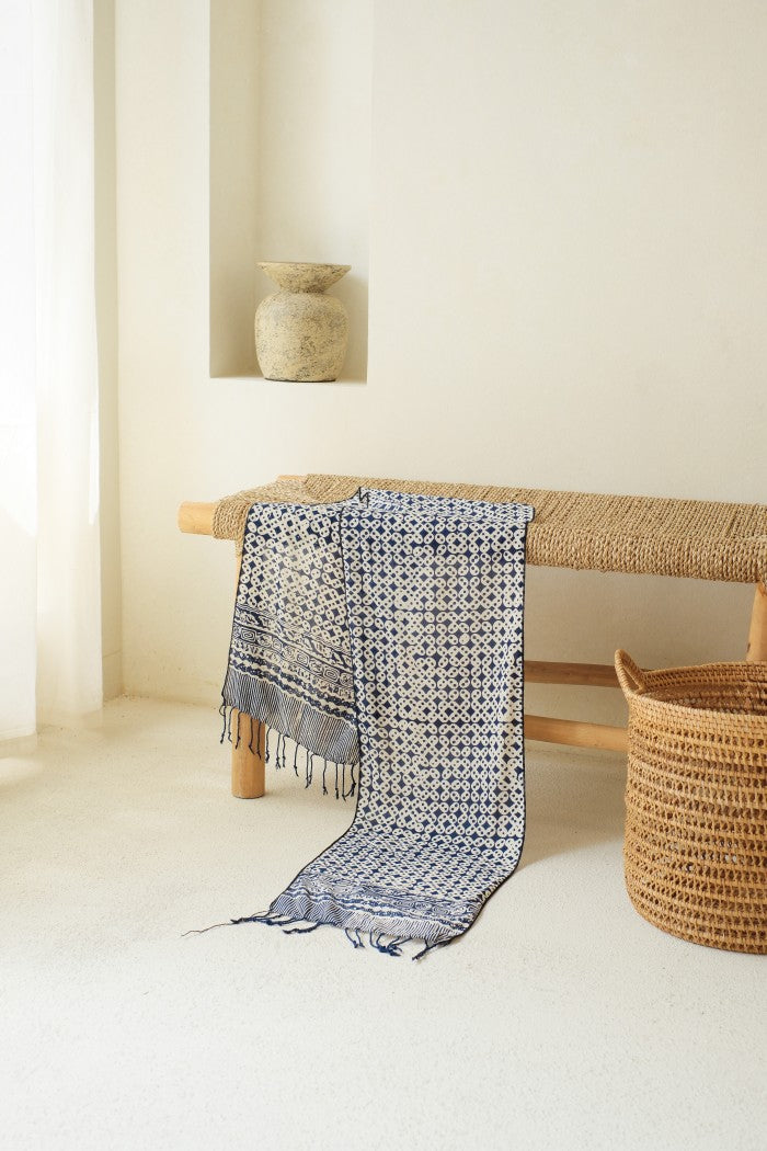 Scarf Batik TCC Kawung Sen Blue