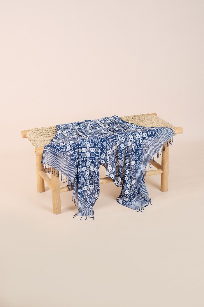 Selendang Batik TCC Kawung Blue - 80