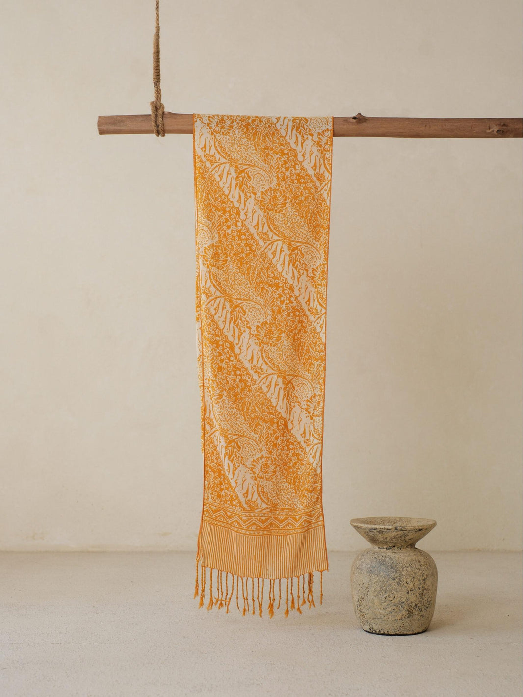 Batik Ratu - Scarf Batik TCK Parang Bunga - Yellow