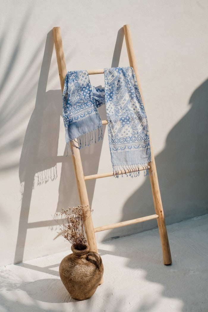 Scarf Batik TCB Sekar Jagad Blue