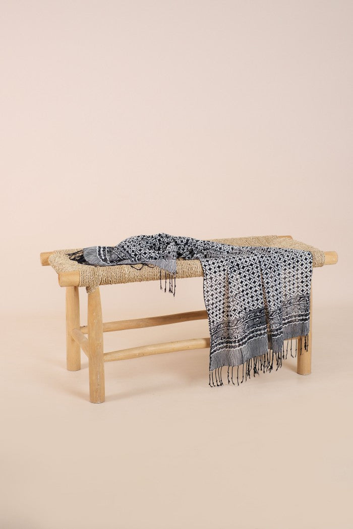 Selendang Batik TCE Kawung Sen Black - 80