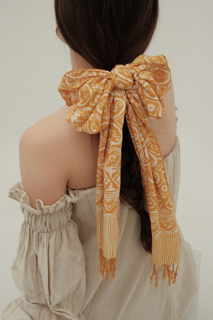 Scarf Batik Kawung Bunga - Yellow | TCK
