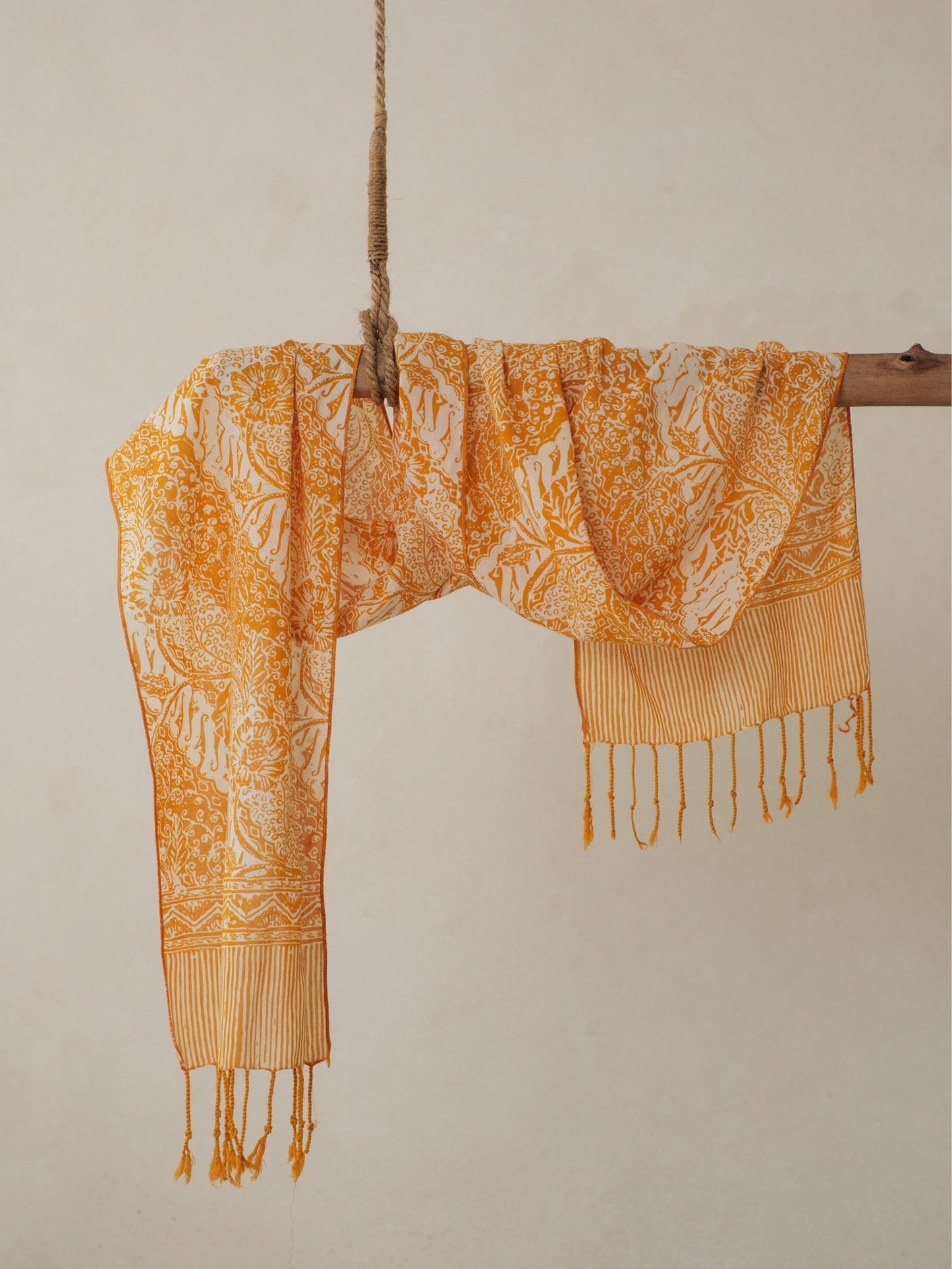 Batik Ratu - Scarf Batik TCK Parang Bunga - Yellow