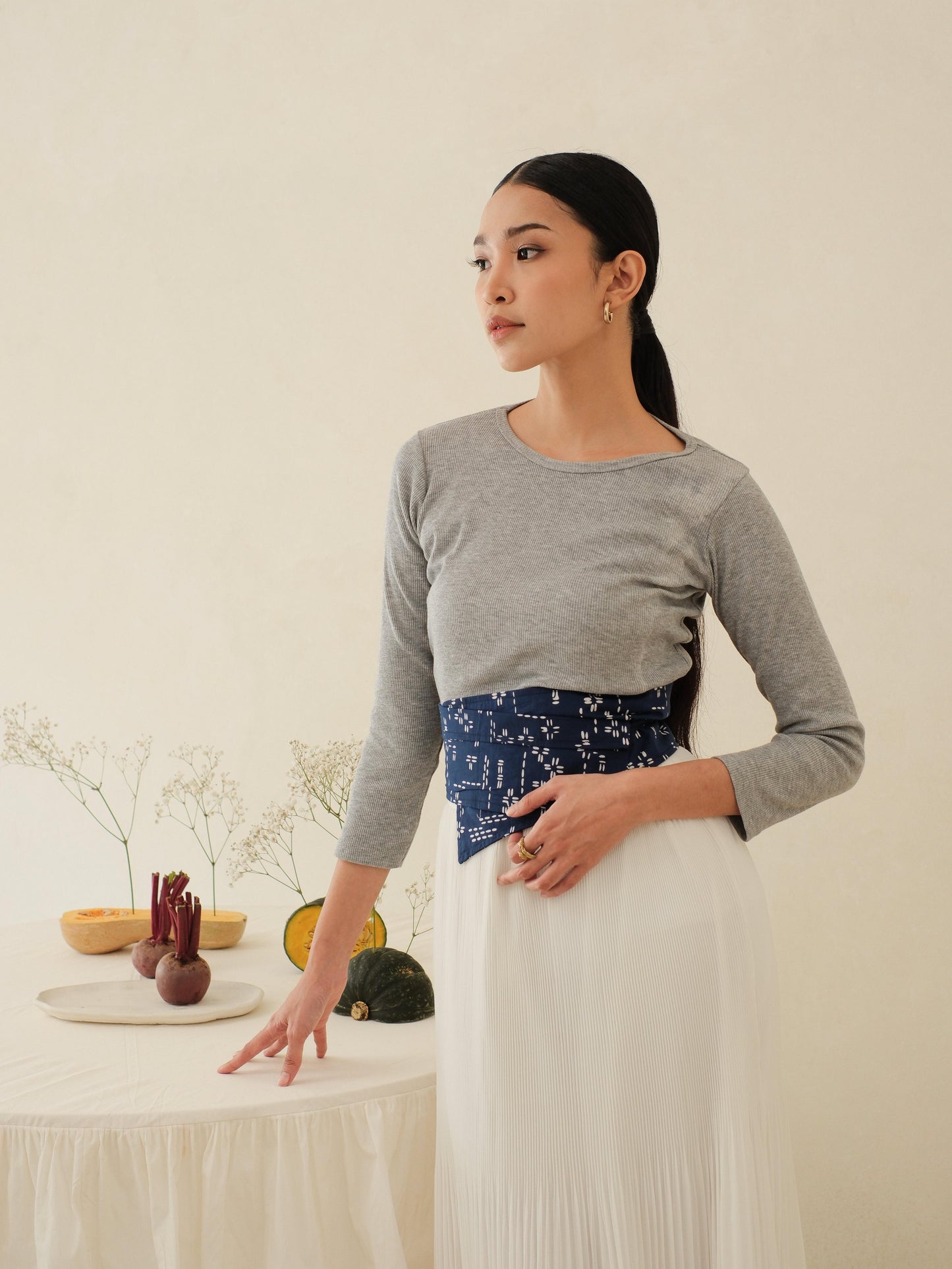 Nara in Blue - Obi Belt Batik