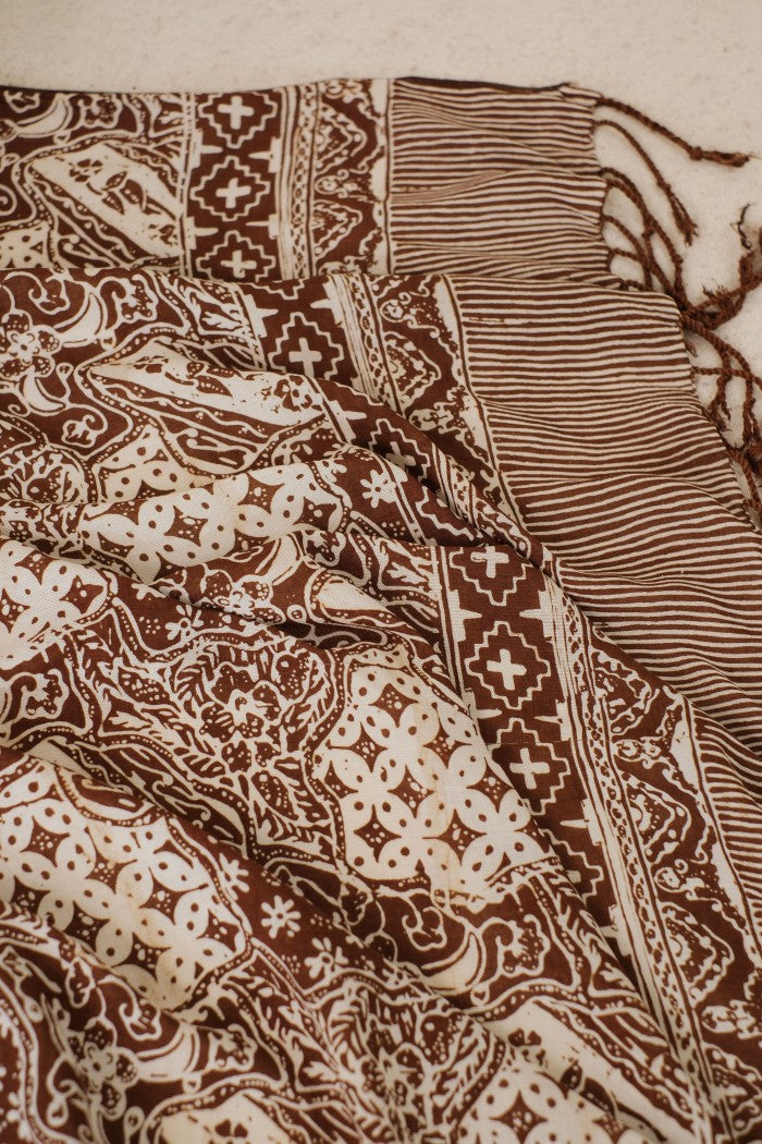 Selendang Batik TCR Sekar Jagad Brown - 80