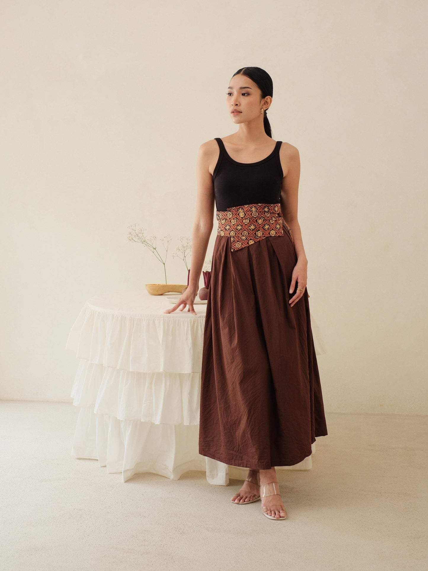Nadia in Sogan - Obi Belt Batik