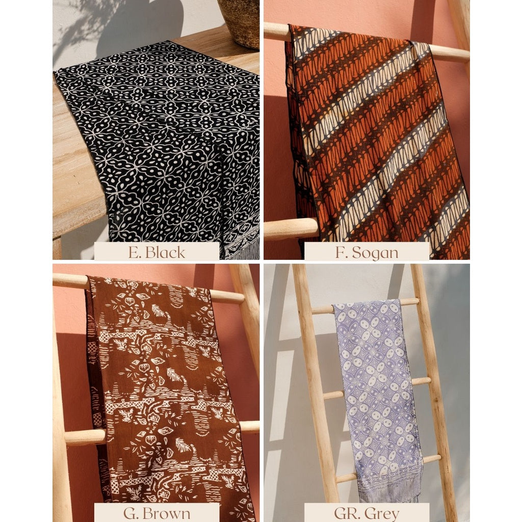 Syal Katun Paris Batik / Selendang / Scarf / Shawl Wanita