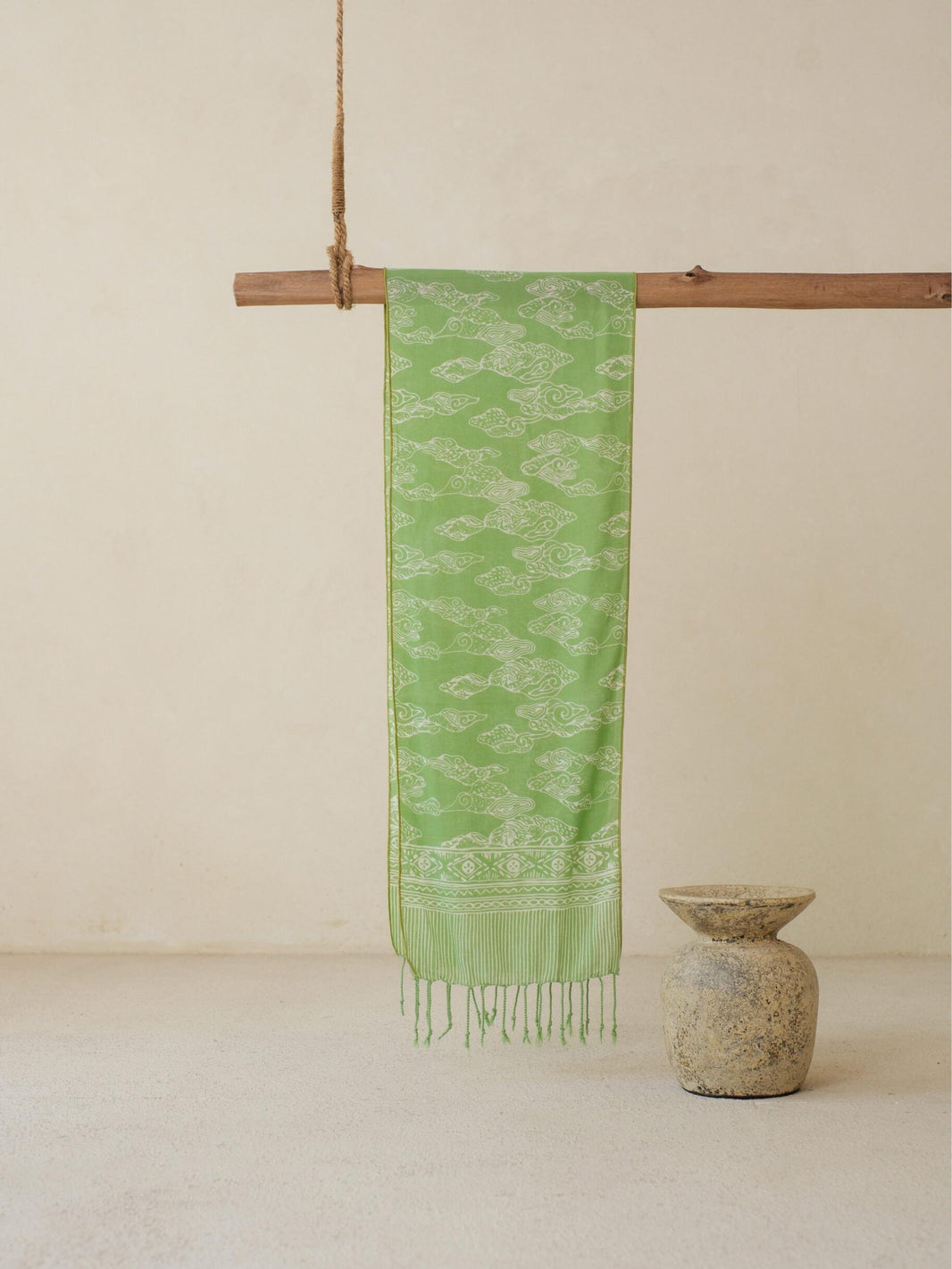 Batik Ratu - Scarf Batik i11 Mega Mendung - Green