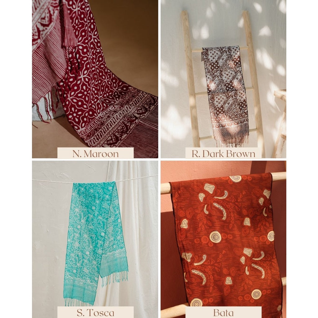 Syal Katun Paris Batik / Selendang / Scarf / Shawl Wanita