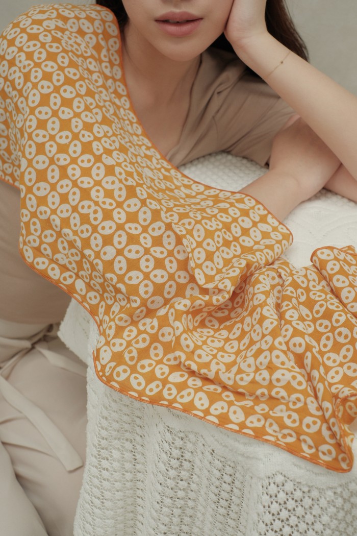 Scarf Batik Kawung Sen - Yellow | TCK