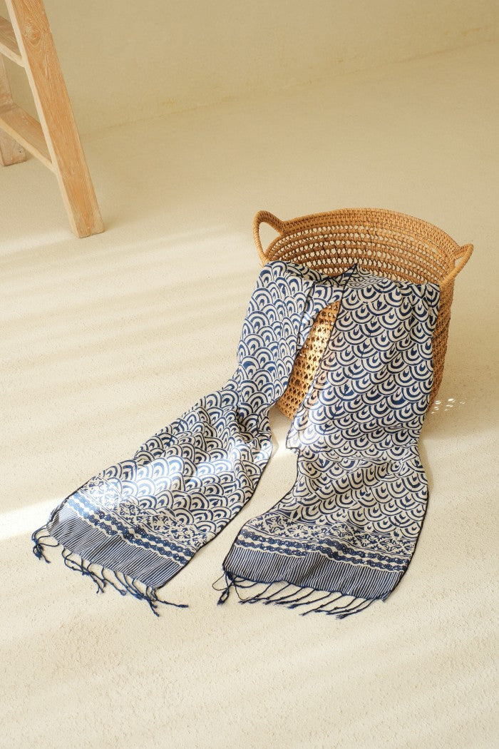 Scarf Batik TCC Ombak Blue