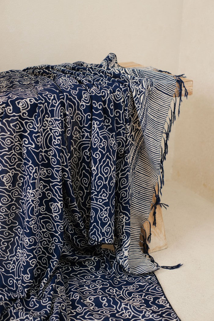 Selendang Batik TCC Mega Mendung Blue - 80