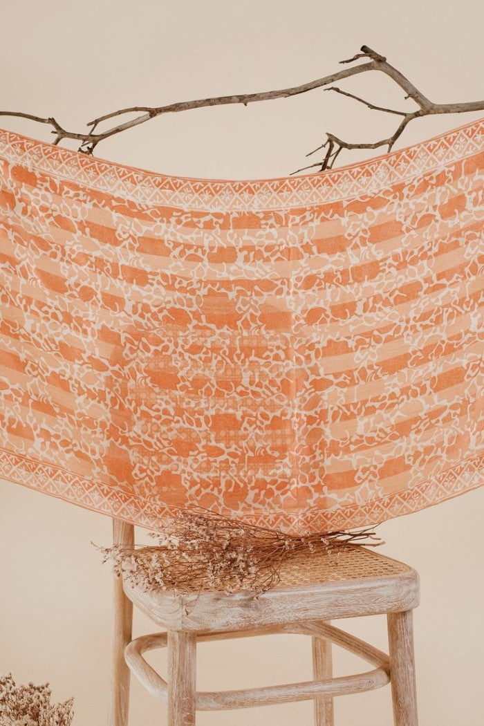 Syal Batik Sutra Orange 10