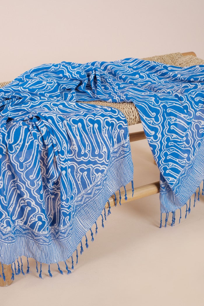 Selendang Batik TCB Parang 2 Blue - 80