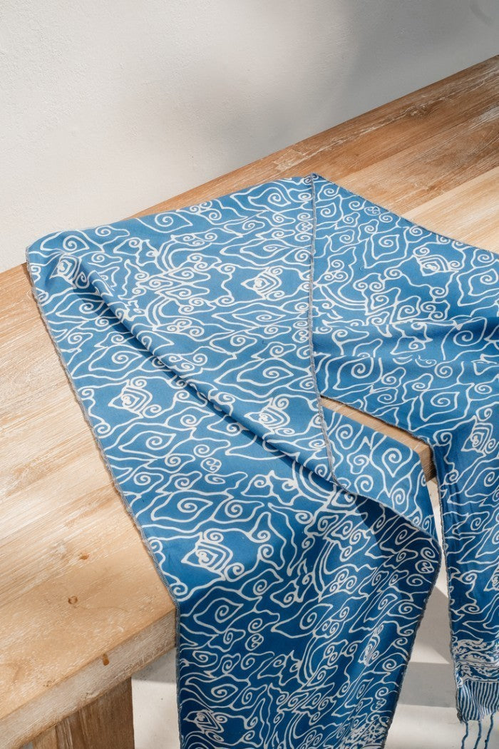 Scarf Batik TCB Mega Mendung Blue