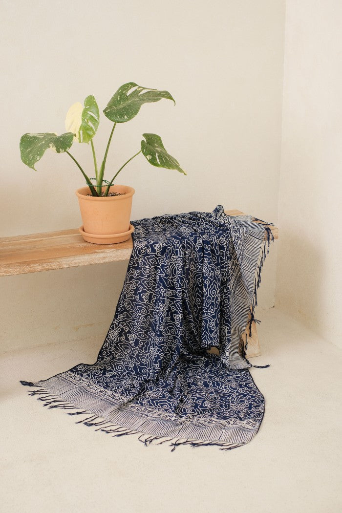 Selendang Batik TCC Mega Mendung Blue - 80