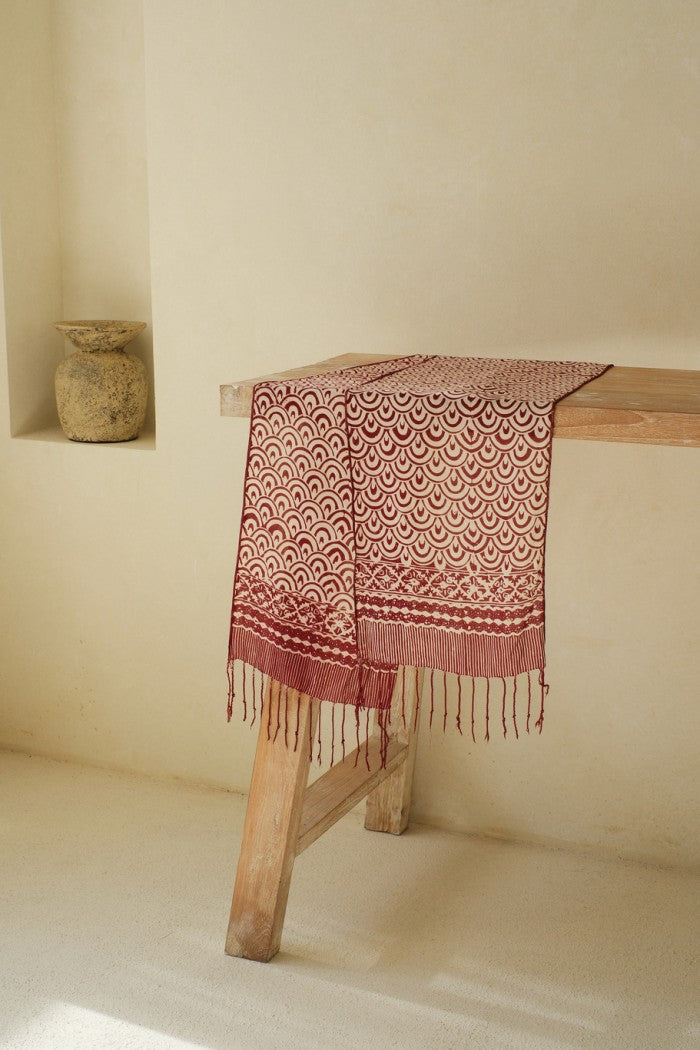 Scarf Batik TCN Ombak Maroon